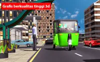 Becak Mengemudi Simulator - Dorong Game Baru Screen Shot 6