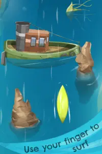 Finger Surfer - Free Surf Game Screen Shot 2