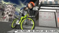 자전거 게임에서 자전거 라이더 레이서 던지기 종이 Screen Shot 8