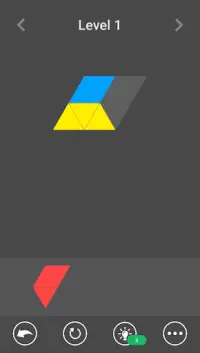 Triangle Colour Paper Puzzle Screen Shot 1