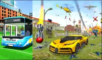 Monster Bus Car Transform - Car Fighting games Screen Shot 2
