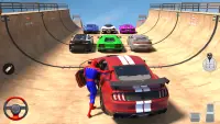 Superhero Car: Mega Ramp Games Screen Shot 2