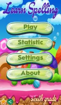 Learning English Spelling Game for 6th Grade FREE Screen Shot 0