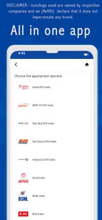 Mobile top up, airtime and  mobile recharge app Screen Shot 1
