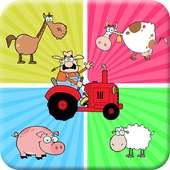 Farm Animal Matching Games