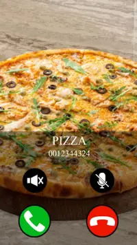 cuộc gọi giả và sms trò chơi pizza Screen Shot 0