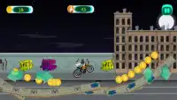 Super Hero Cup On his Head: Driving Motorcycle Screen Shot 1