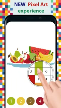 Color by Numbers ⎼ Pixel Art Food Screen Shot 3
