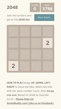 2048 Game - With No Advertisements Screen Shot 1