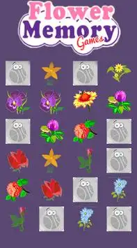 gry pamięciowe kwiatów Screen Shot 2
