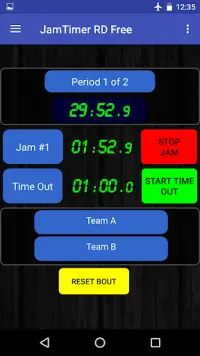 Jam Timer 4 Roller Derby Free Screen Shot 0