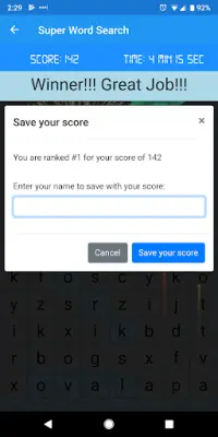Super Word Search Screen Shot 2