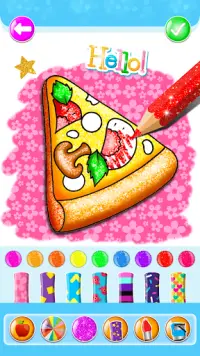 Juego de colorear alimentos Screen Shot 2