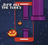 Flappy Halloween: jump tubes pumpkins night Screen Shot 1