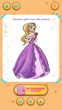 Princess Coloring Book: Magic Color by Number Screen Shot 5