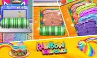 Rainbow Swiss Roll 케이크 메이커! 새로운 요리 게임 Screen Shot 4