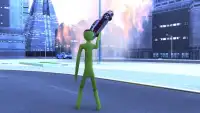 Green Monster Stickman Superhero Screen Shot 1