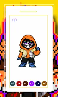 DustTrush Sans Pixel Art Color By Number Screen Shot 0