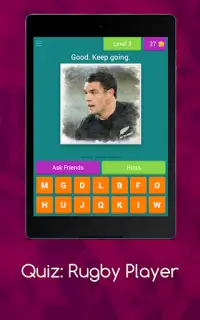 Rugby Players Picture Quiz Game Screen Shot 14