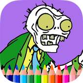 Coloring book zombie for kid