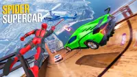 Superhero Car spider Racing Screen Shot 2