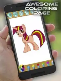game mewarnai gambar little pony Screen Shot 3
