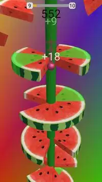 Helix Fruit Ball Jump Screen Shot 1