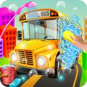 Salão lavagem ônibus escolar