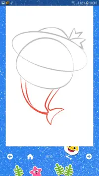 Cómo dibujar tiburón bebé Screen Shot 4