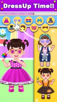 My Twins baby care & Dress up Screen Shot 1