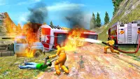 trò chơi lái xe cứu hỏa 2019 - Fire Truck Driving Screen Shot 1