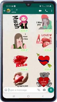 whatsapp için aşk çıkartmaları Screen Shot 6