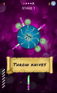 Virus Hit - knife shooting game offline Screen Shot 0