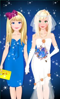 Bruid en bruidsmeisje bruiloft make-up spellen Screen Shot 3