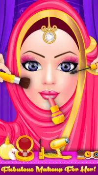 hijab boneca moda salão de jogo de vestir Screen Shot 12