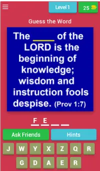 “Proverbs” Bible Quiz (Bible Game) Screen Shot 0