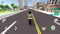 Blocky Moto Racing: motosiklet Screen Shot 0
