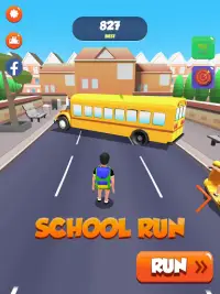 School Run 3D - Endless running game Screen Shot 13