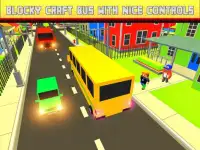 Cube Craft Pixel School Bus 3D Screen Shot 7