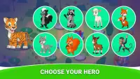 Kids Action Mini Games - Fun Animals Adventures Screen Shot 1