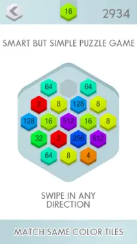 2048 Hex - challenging puzzle game Screen Shot 8