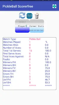 PickleBall Match Stats, Scorer Free Screen Shot 3