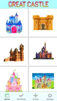 Great Castle Pixel Art Color By Number Screen Shot 0