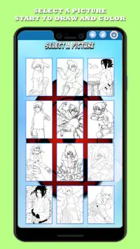 Livro de colorir anime Ninja Screen Shot 3