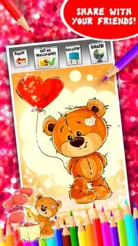 Valentine Day Coloring Book Screen Shot 6