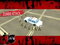 Policía Coche Chase Vs Zombie Screen Shot 2