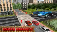 RailRoad Train Crossing Game : Bus Vs Train Screen Shot 1