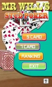 Mr.Will's Stud Poker Screen Shot 0