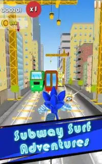 Subway Hedgehog Surf Sonic Run Screen Shot 2