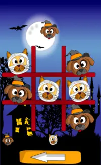 Cat Dog Toe Halloween - 🎃 Tic Tac Toe 🎃 Screen Shot 0